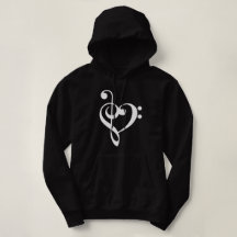 Treble Clef & Bass Clef Heart