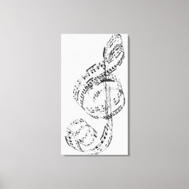 Treble Clef Canvastryck