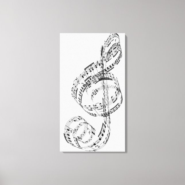 Treble Clef Canvastryck (Framsida)