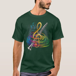 Treble Clef Clarinet T Shirt