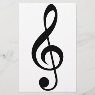 Treble Clef G-Clef Musical Symbol Flygblad