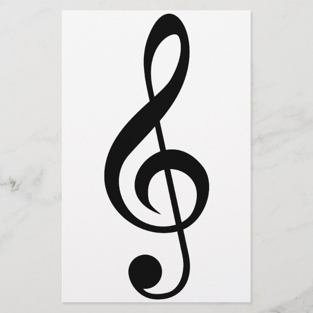 Treble Clef G-Clef Musical Symbol Flygblad (Framsidan)