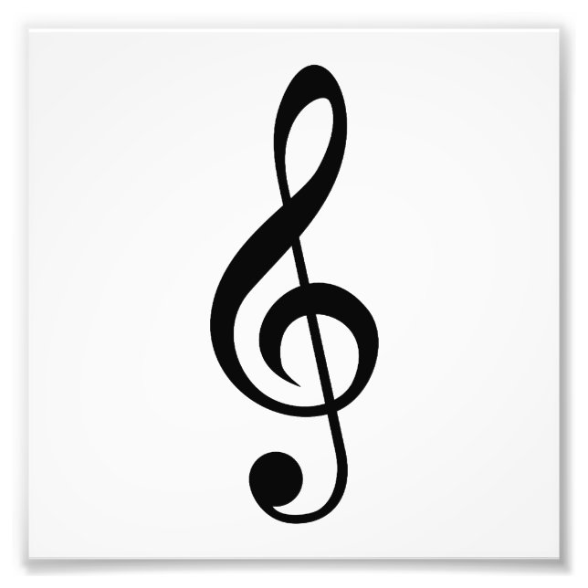 Treble Clef G-Clef Musical Symbol Fototryck (Framsidan)