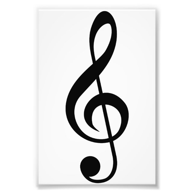 Treble Clef G-Clef Musical Symbol Fototryck (Framsidan)
