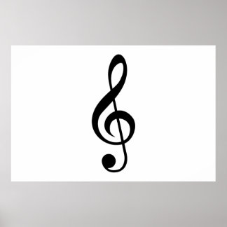 Treble Clef G-Clef Musical Symbol Poster