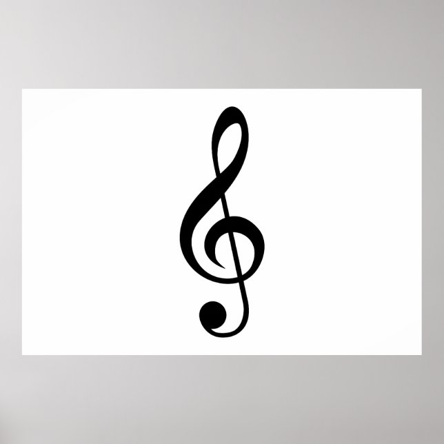 Treble Clef G-Clef Musical Symbol Poster (Framsidan)