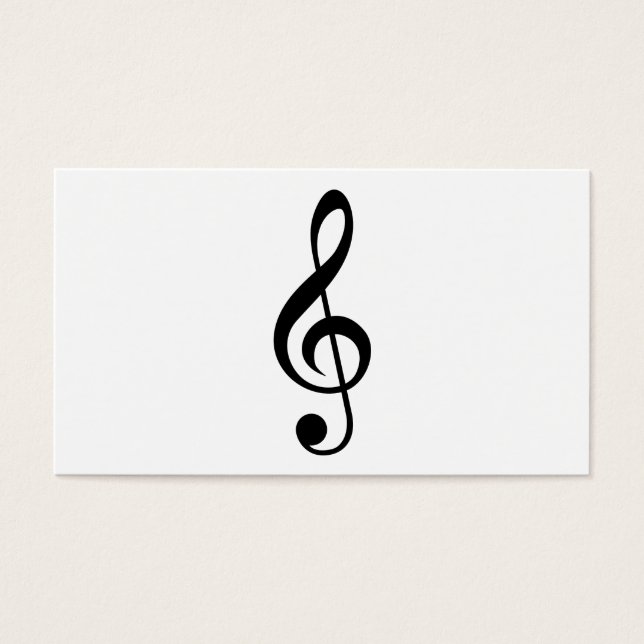 Treble Clef G-Clef Musical Symbol Visitkort (Framsidan)