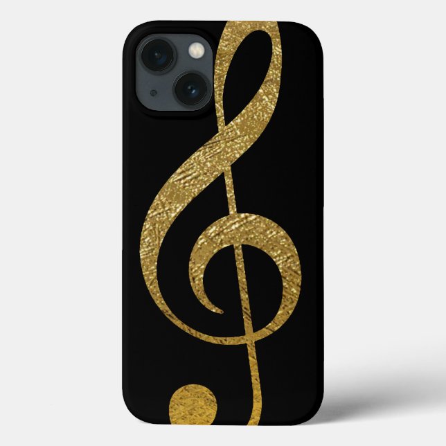 Treble clef - golden Musical note (Baksida)