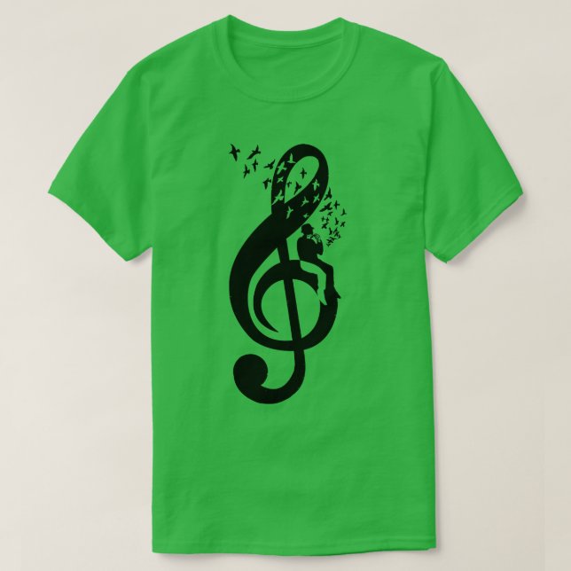 Treble Clef Harmonica T Shirt (Design framsida)