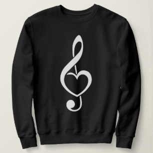Treble Clef Heart Music Note T Shirt