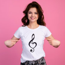 Treble Clef Heart Music Note