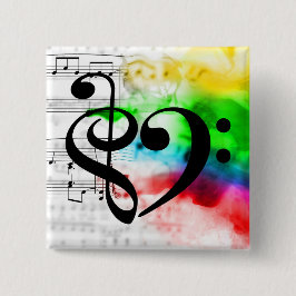 Treble Clef Heart Vintage Lakan Music Knapp