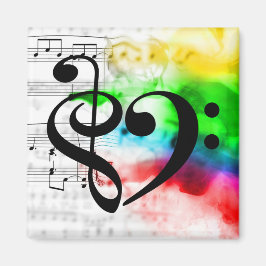 Treble Clef Heart Vintage Lakan Music Magnet