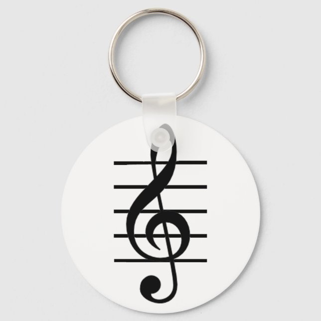 Treble Clef Keychain Nyckelring (Framsida)