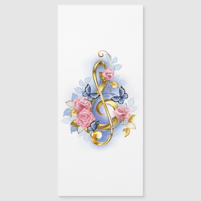 Treble clef med Rosa ros (Framsida)