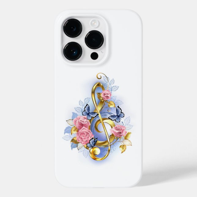 Treble clef med Rosa ros (Baksida)