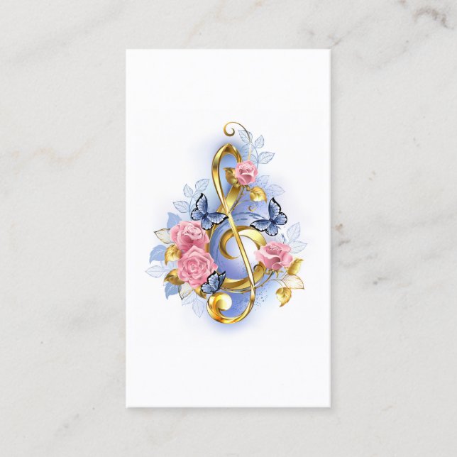 Treble clef med Rosa ros (Framsida)