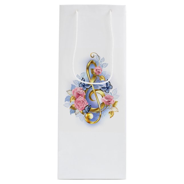 Treble clef med Rosa ros (Framsidan)