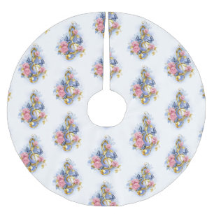 Treble clef med Rosa ros Julgransmatta Borstad Polyester