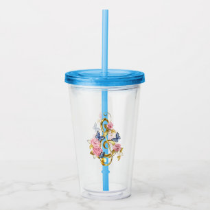 Treble clef med Rosa ros Take Away Mugg