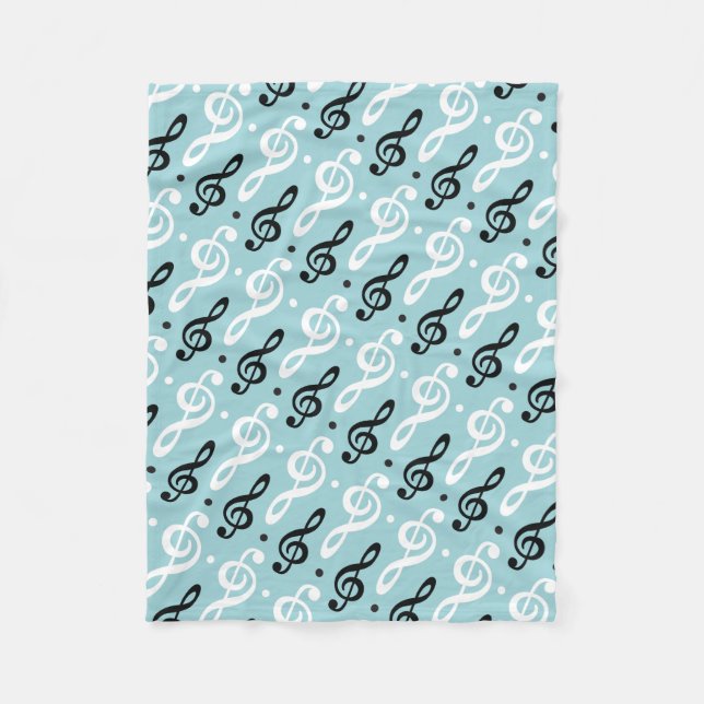 Treble Clef Music Gift Musician Teacher Band Fleecefilt (Framsidan)