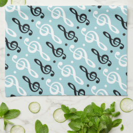 Treble Clef Music Gift Musician Teacher Band Kökshandduk