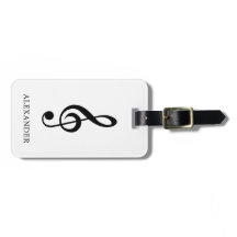 Treble Clef Music Note Black and White Namn