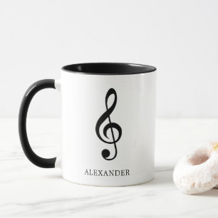 Treble Clef Music Note Namn Musician Mugg