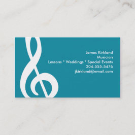 Treble Clef Music Teacher Studio Music Conductor Visitkort
