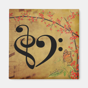 Treble Clef Musical Heart Lakan Music Magnet