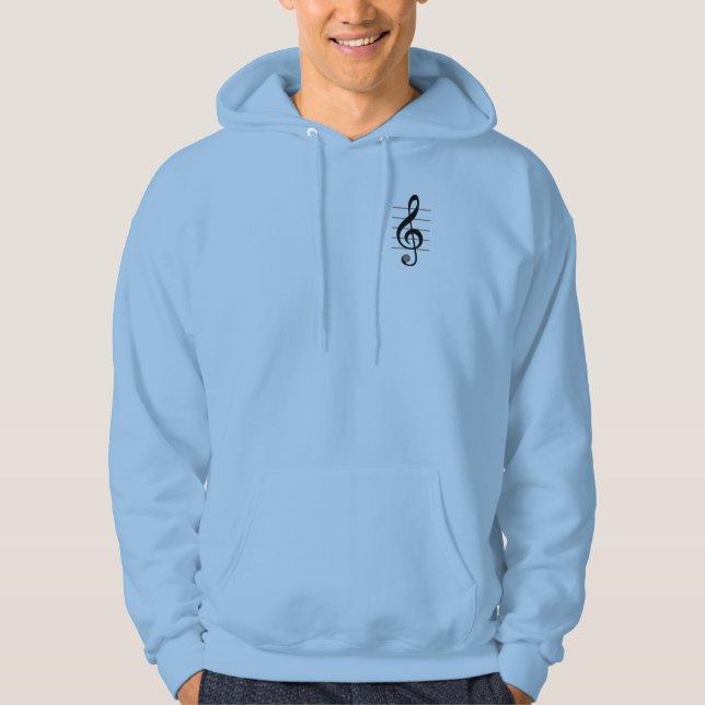 Treble Clef Musical Note Hoodie (Framsida)