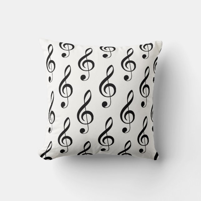 Treble Clef Musical Pillow Kudde (Framsida)