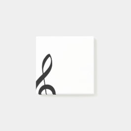 Treble Clef Musical Post-it Notes Block