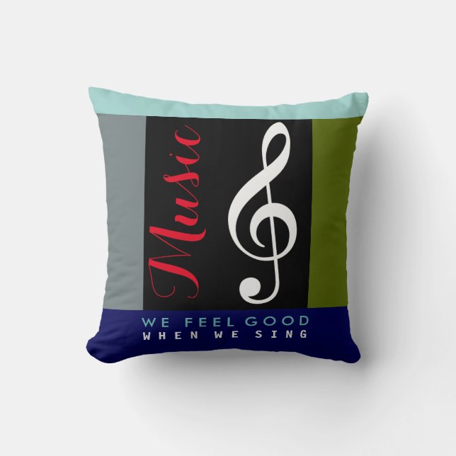 treble clef Musik note, en fantastisk musik Kudde (Framsida)