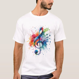 Treble Clef Musik noter T Shirt