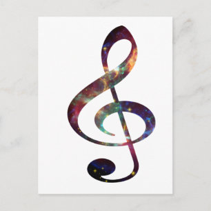Treble Clef nebula 1 Vykort