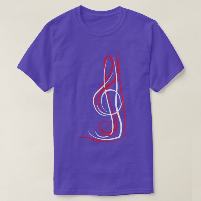 Treble Clef Note Music  T Shirt (Design framsida)
