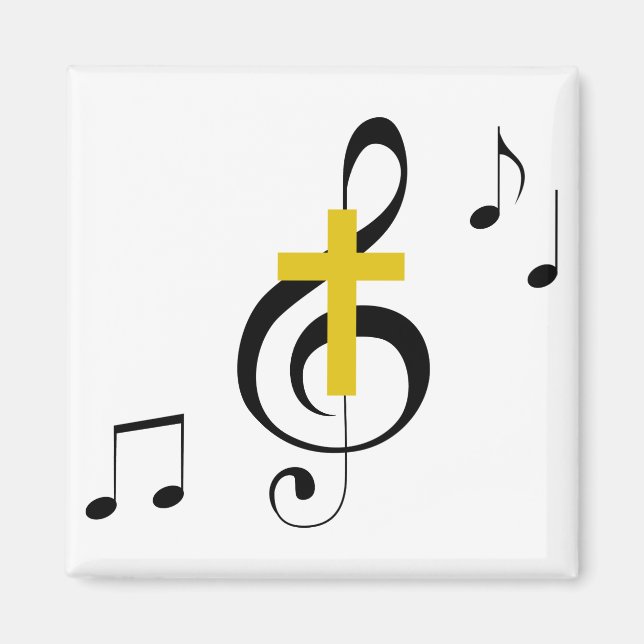 Treble Clef och Kor Magnet (Framsidan)