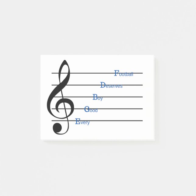 Treble Clef Post-it Notes (radhymes) (Framsida)