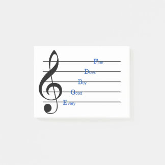 Treble Clef Post-it Notes (radhymes)