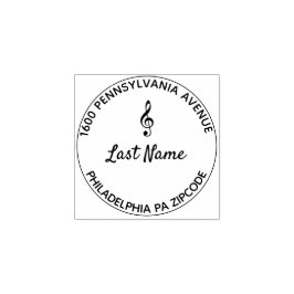 Treble Clef Round Stämpel