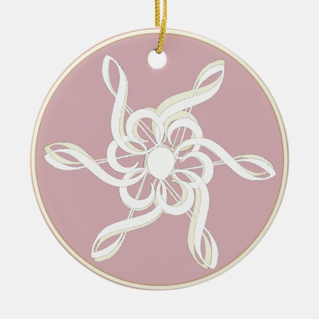 Treble Clef Snowflake Musical Ornament (Framsidan)