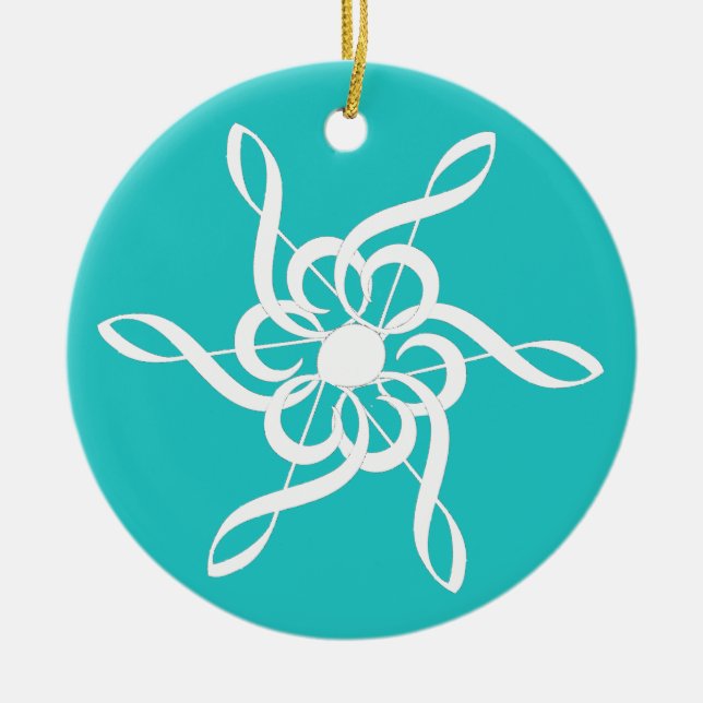 Treble Clef Snowflake Musical Ornament (Framsidan)