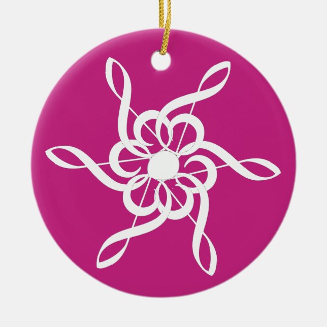 Treble Clef Snowflake Musical Ornament (Framsidan)