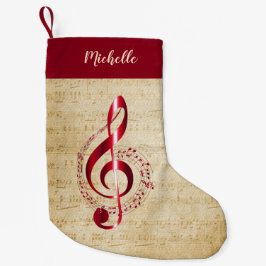 Treble Clef Vintage Music Liten Julstrumpa