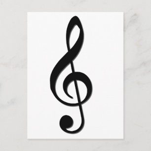 Treble Clef Vykort