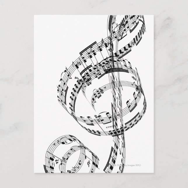 Treble Clef Vykort (Framsida)