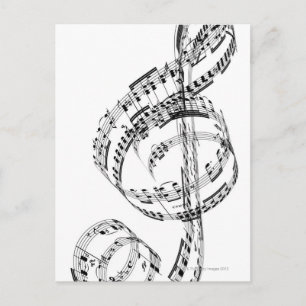 Treble Clef Vykort