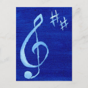 Treble Clef Vykort