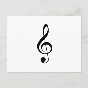Treble Clef-vykort Vykort